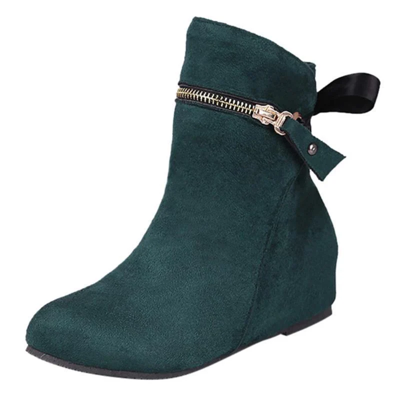Women Wedges Winter Zipper Casual Boots - Image 8