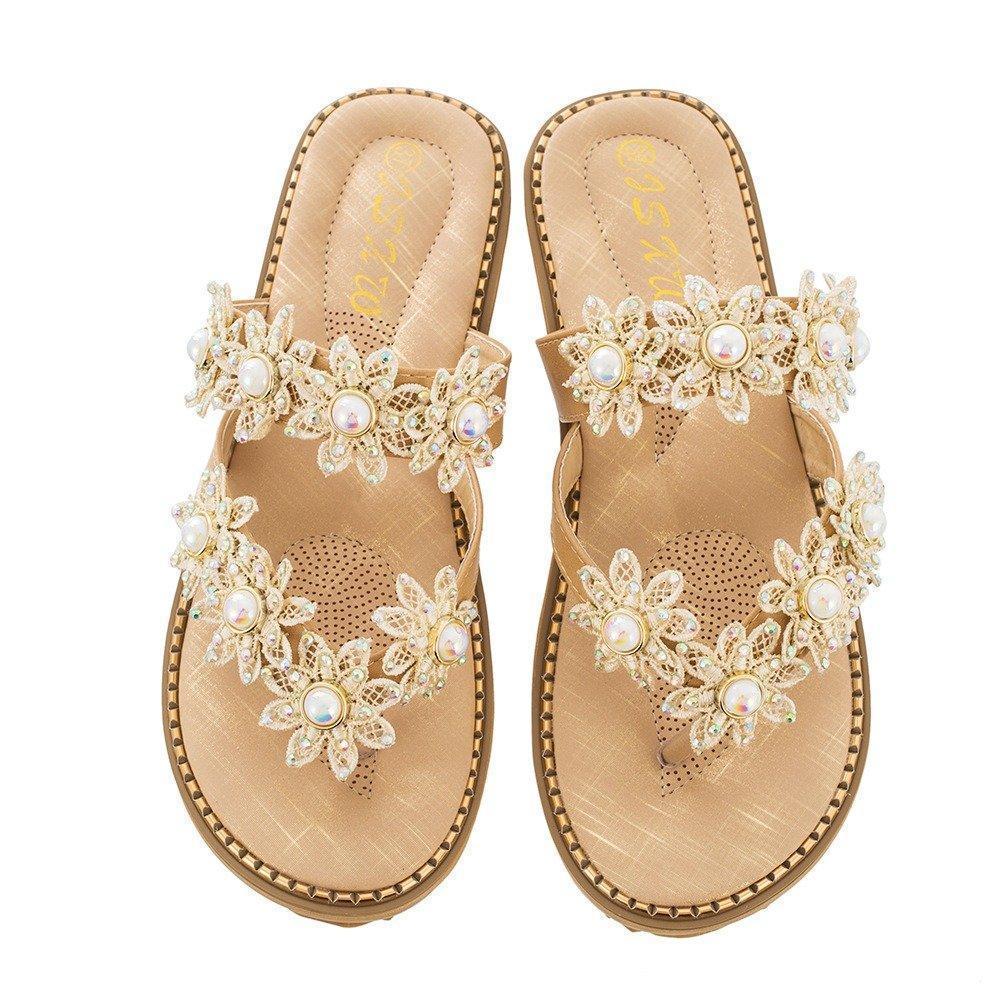 Women's Bohemian Sparkle Bling Flip Flops - Image 2