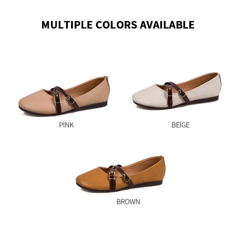 Women's Crisscross Buckle Ballet Flat - Image 5