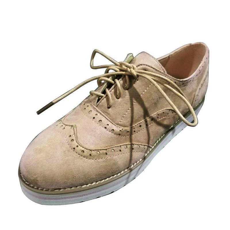 Women's flat suede casual shoes round toe - Image 12