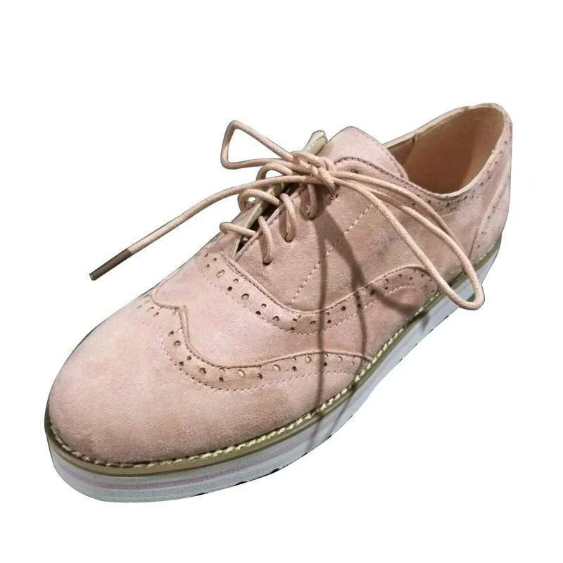 Women's flat suede casual shoes round toe - Image 9