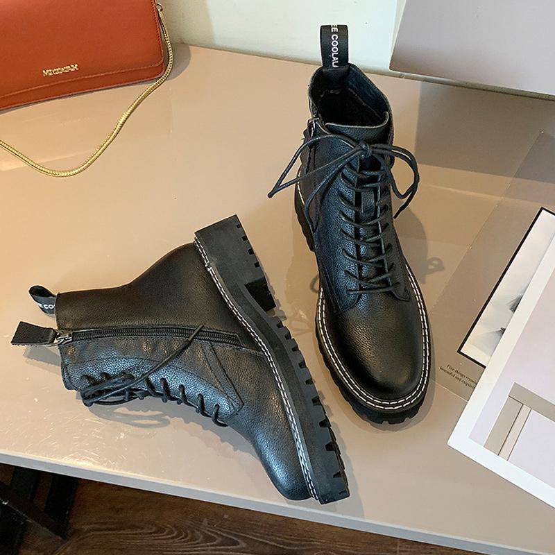 WOMEN'S Genuine Leather straps Martin Boots - Image 10