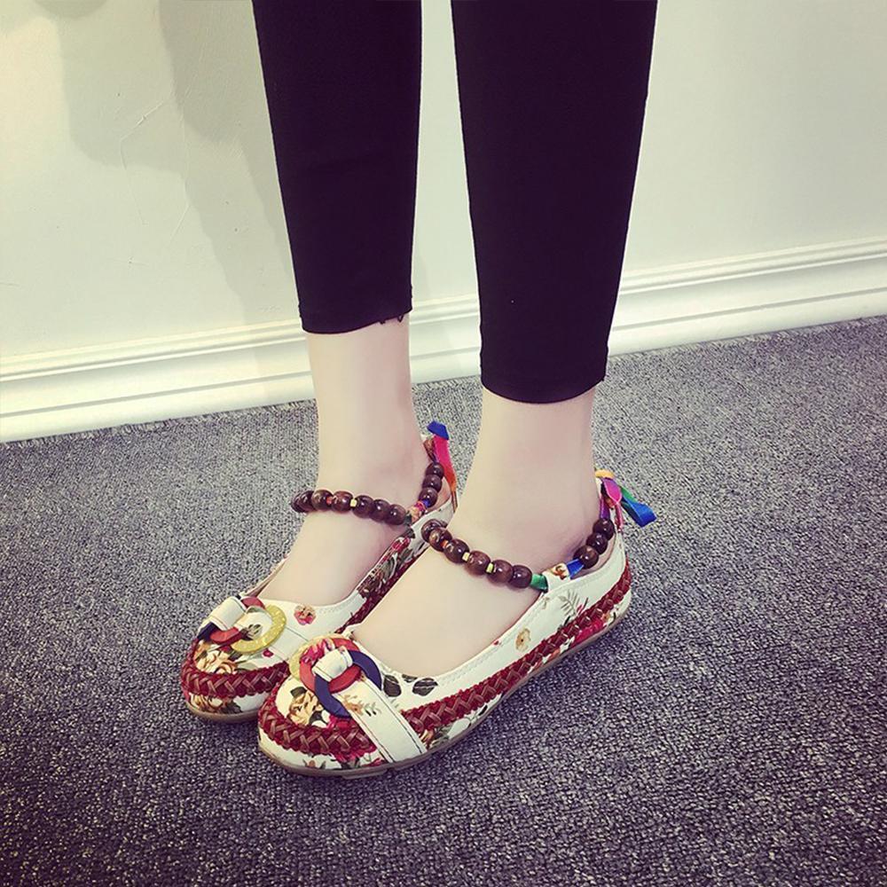 Women's Handmade Beaded Embroidered Shoes - Image 6