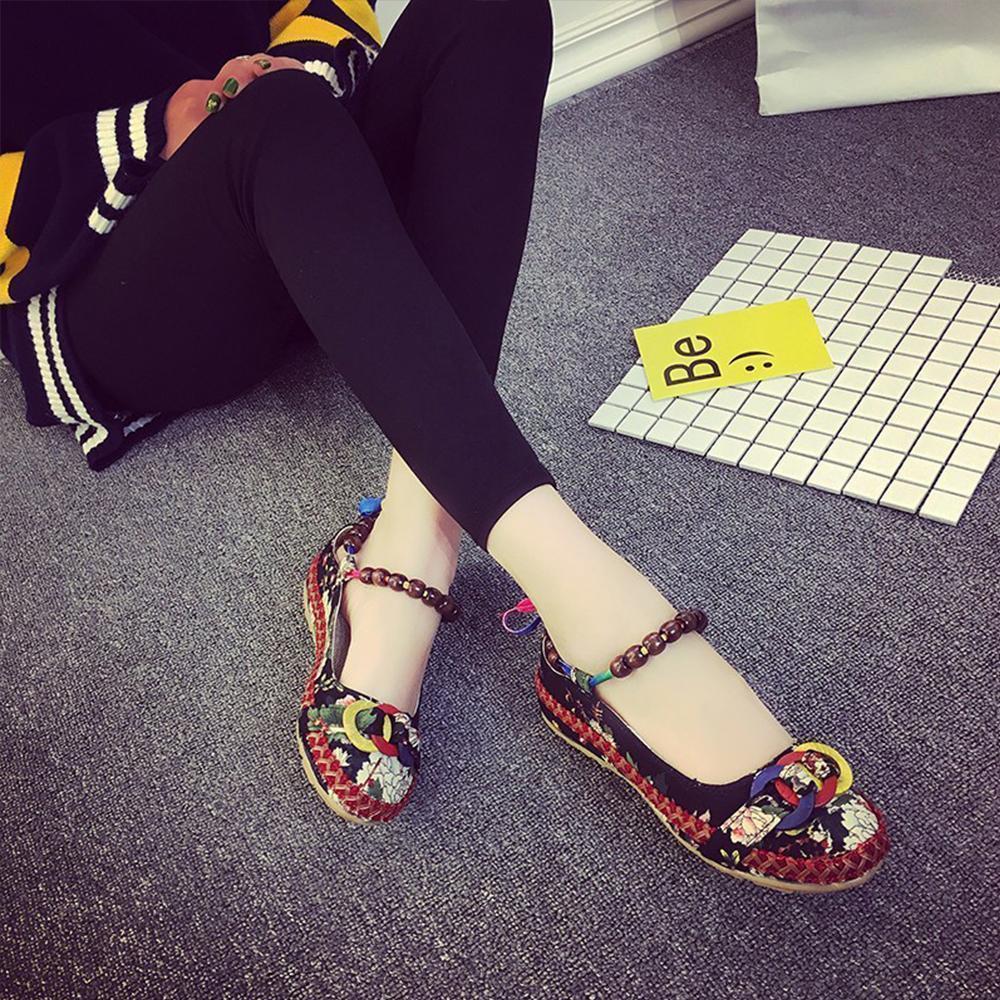Women's Handmade Beaded Embroidered Shoes - Image 7