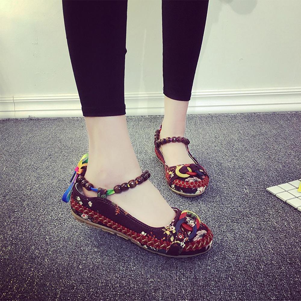 Women's Handmade Beaded Embroidered Shoes - Image 8