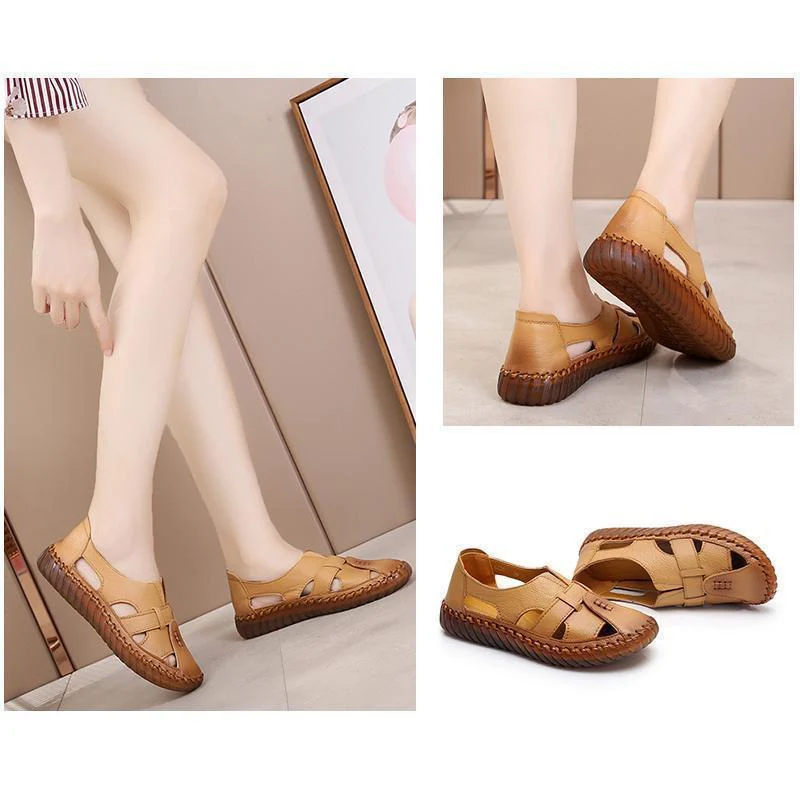 Women's handmade leather sandals with soft bottom - Image 7