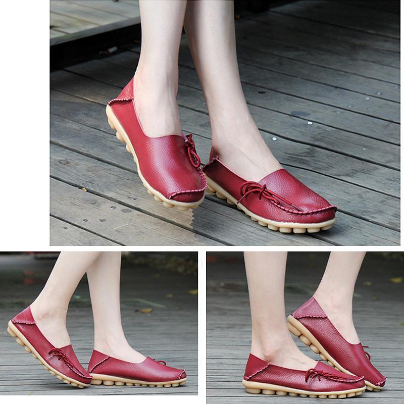 Women's Leather Loafers Moccasins - Image 3