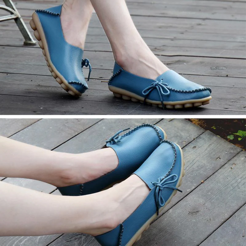Women's Leather Loafers Moccasins - Image 4