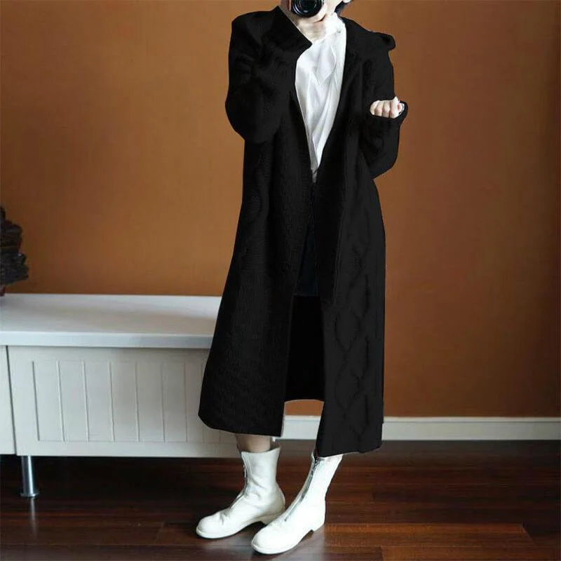 Women's Long Sweater Coat - Image 2