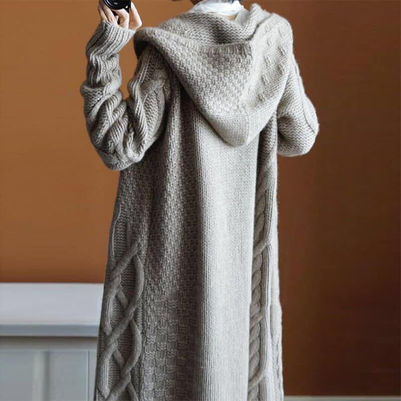 Women's Long Sweater Coat - Image 3