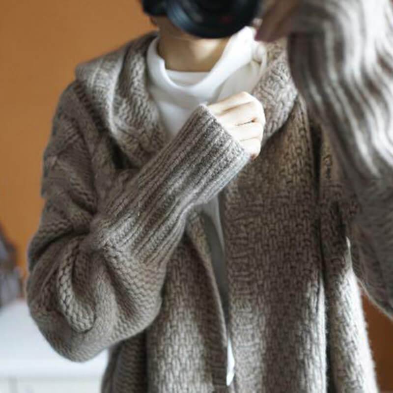 Women's Long Sweater Coat - Image 5
