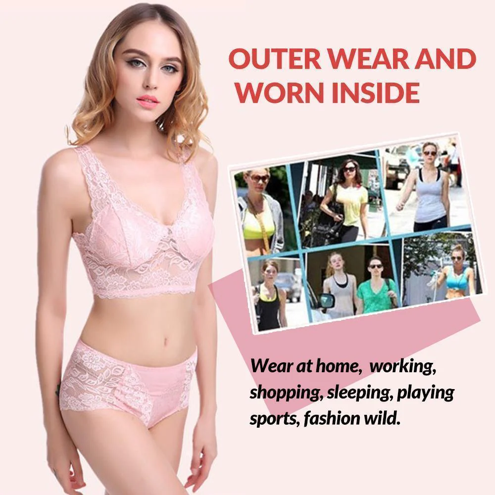 Women's Seamless Sports Lace Bra - Image 5