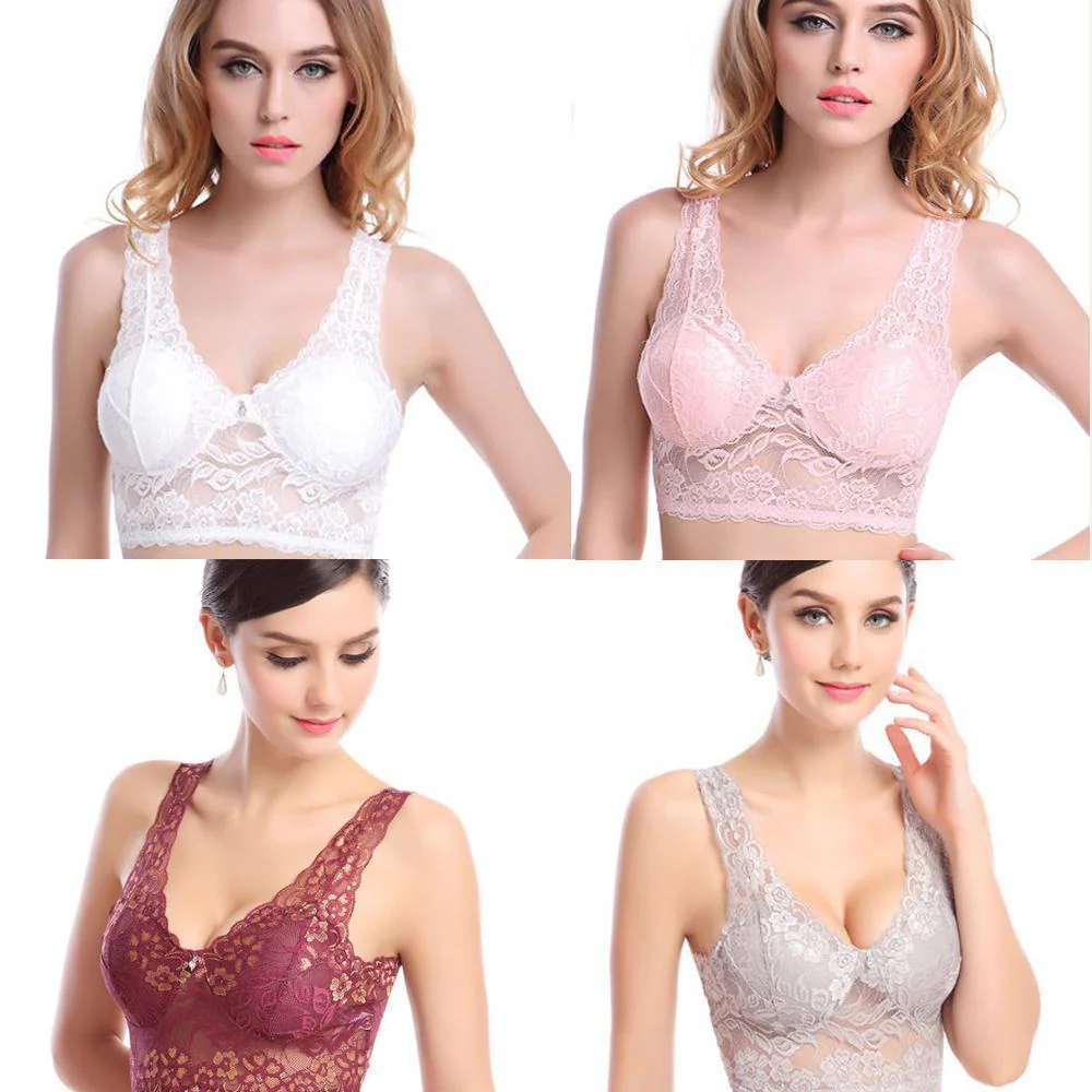 Women's Seamless Sports Lace Bra - Image 6
