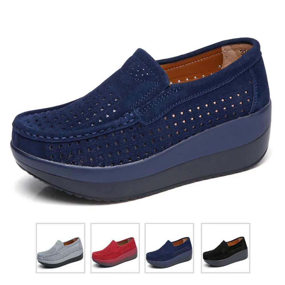 Womens Slip On Hollow Out Loafers - Image 12