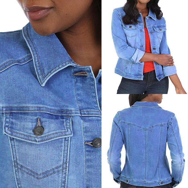 Women's Stretch Denim Jacket - Image 4