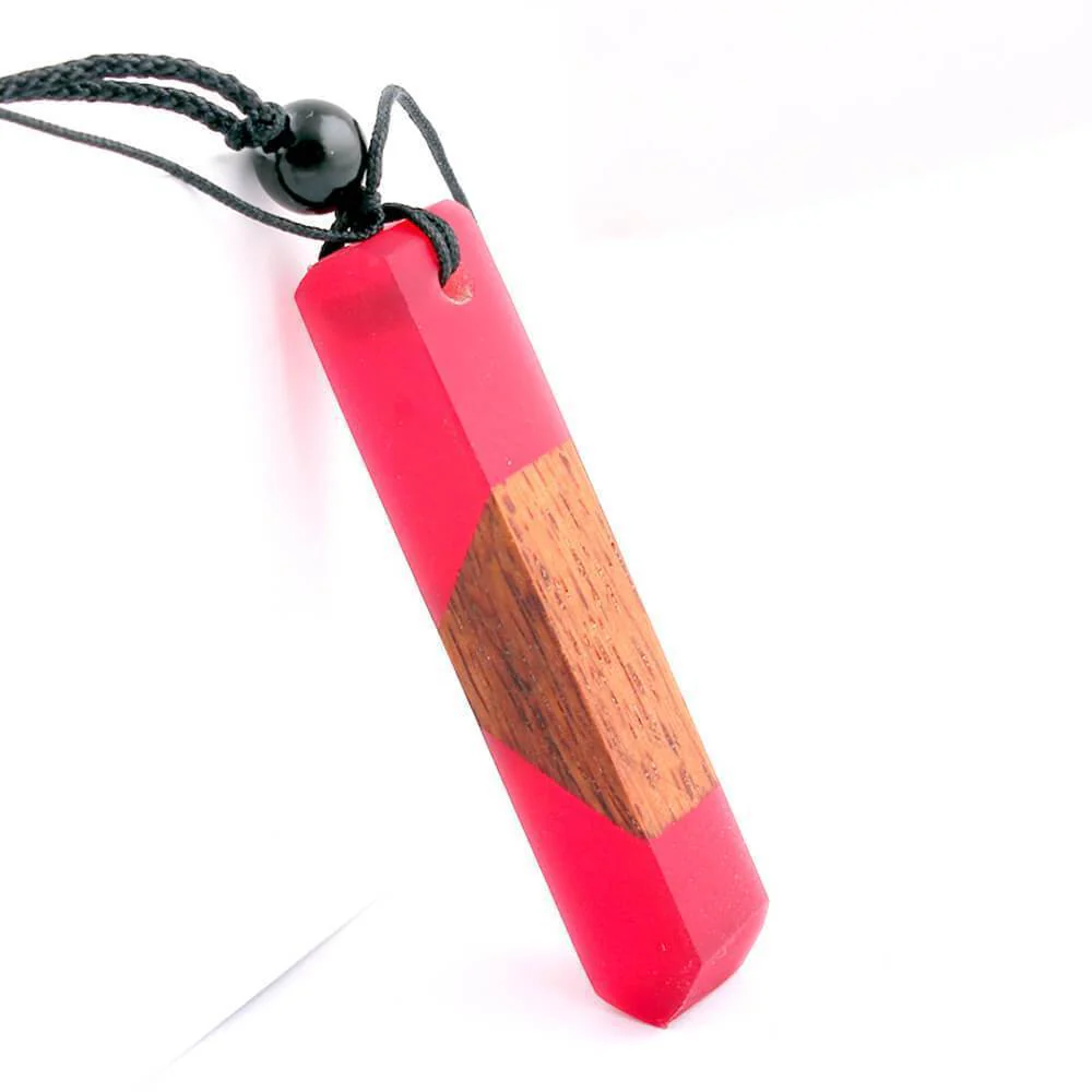 Wood Resin Necklace Pendant - Image 2