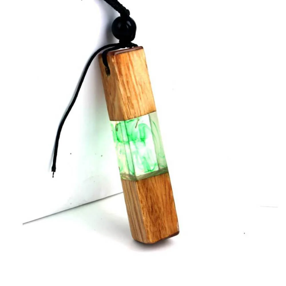Wood Resin Necklace Pendant - Image 8