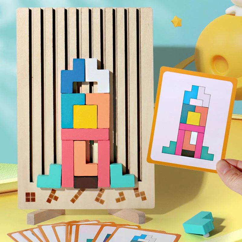 Wooden Stacking Puzzle Toy - Image 6