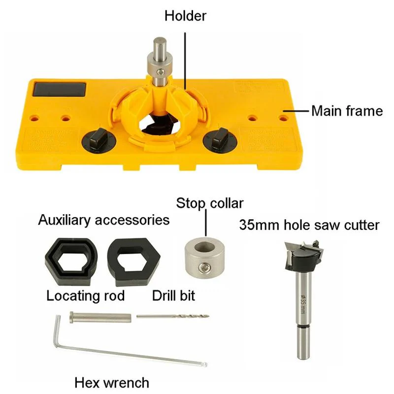 Woodworking 35mm Hinge Hole Jig Guide - Image 5