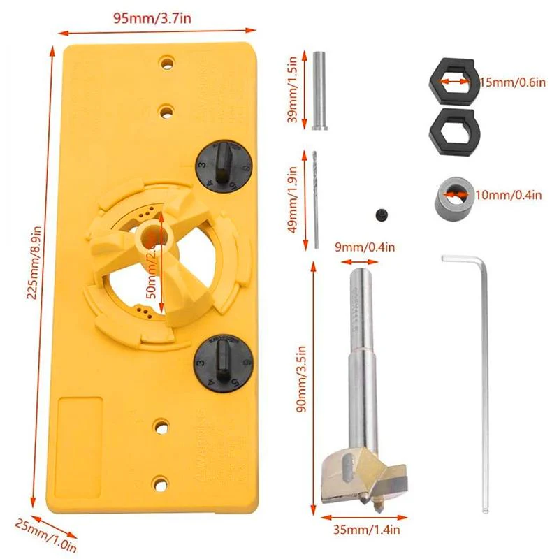 Woodworking 35mm Hinge Hole Jig Guide - Image 6