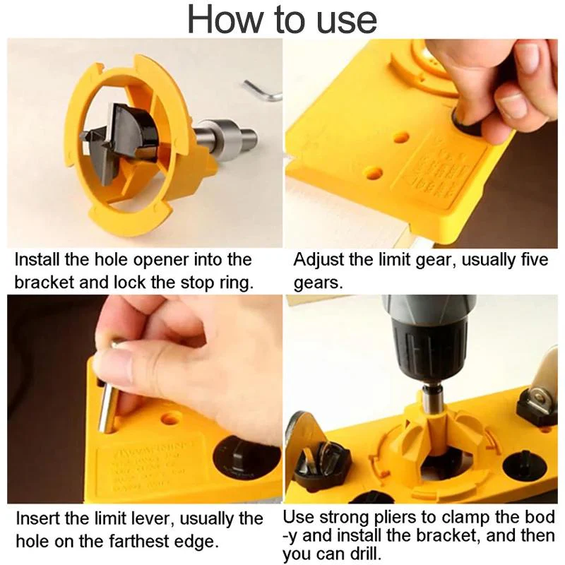 Woodworking 35mm Hinge Hole Jig Guide - Image 7